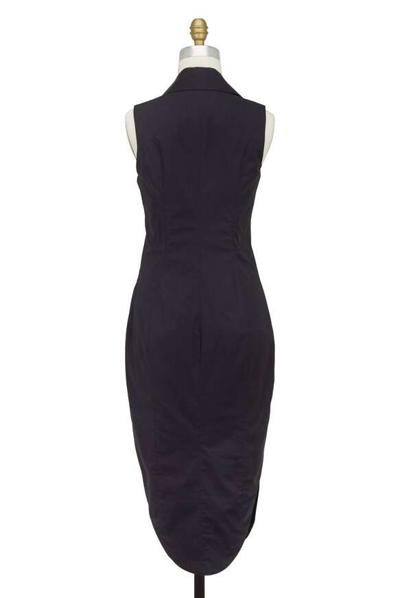 Norisol Ferrari - Black Stretch Cotton Sack Dress