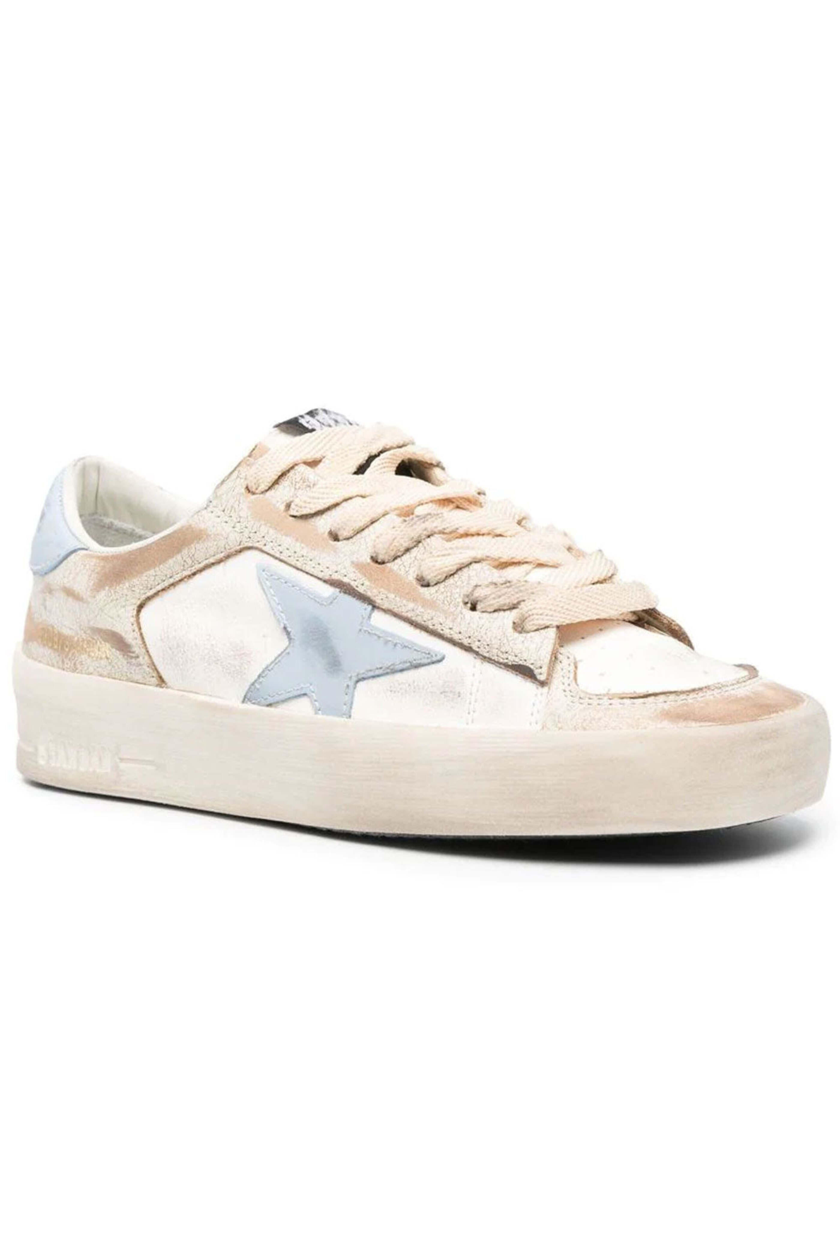 Golden Goose - Stardan Sneaker in White and Blue Fog