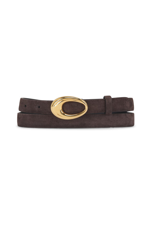 Golden Goose - Dallas Testa Di Moro Washed Leather Stud Belt