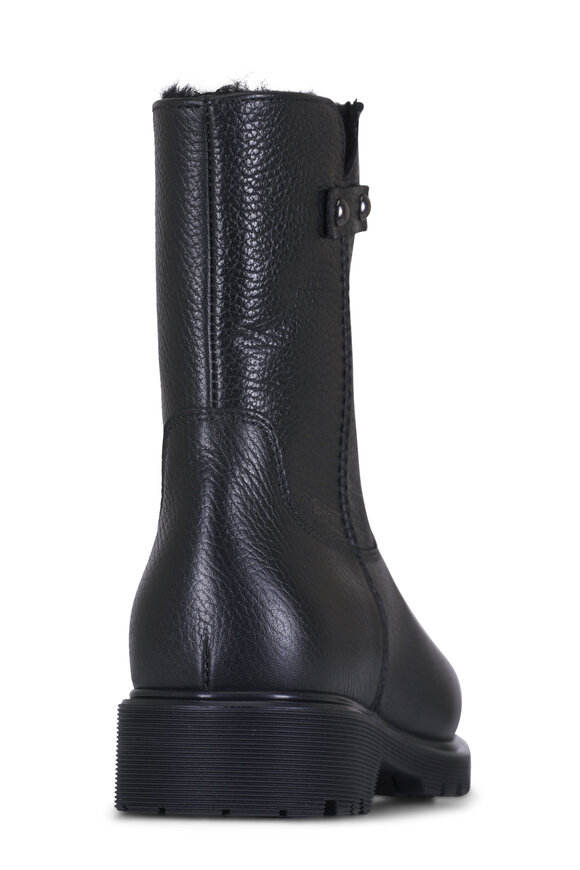 La Canadienne - Hunter Pebble Black Shearling Lined Boot, 30mm