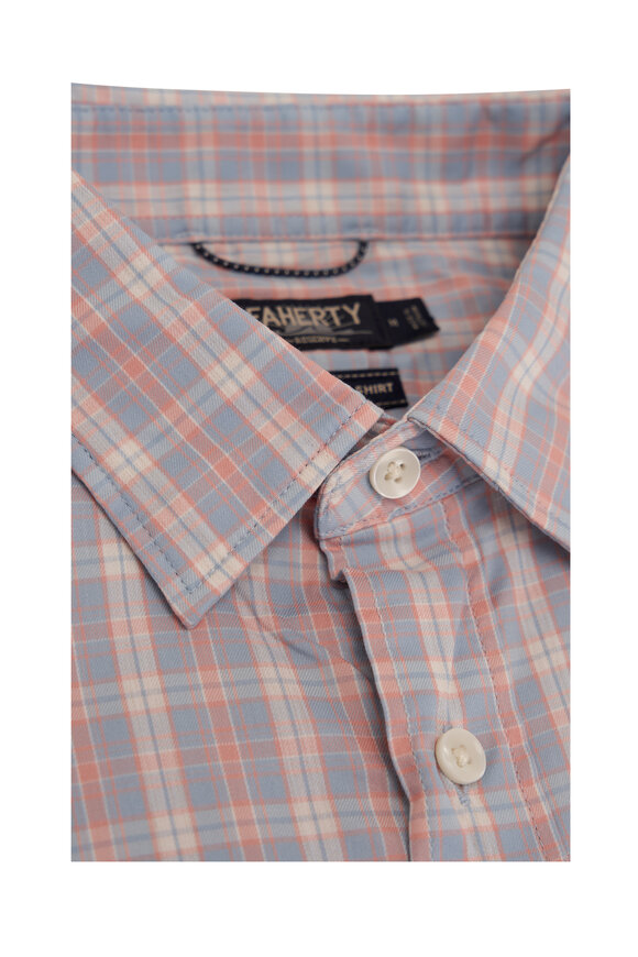 Faherty Brand - Movement Blue Coral Plaid Sport Shirt