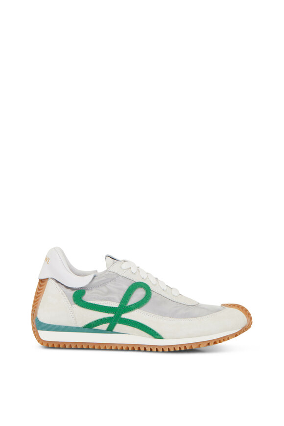 Loewe - Flow Runner Silver, White & Green Sneaker