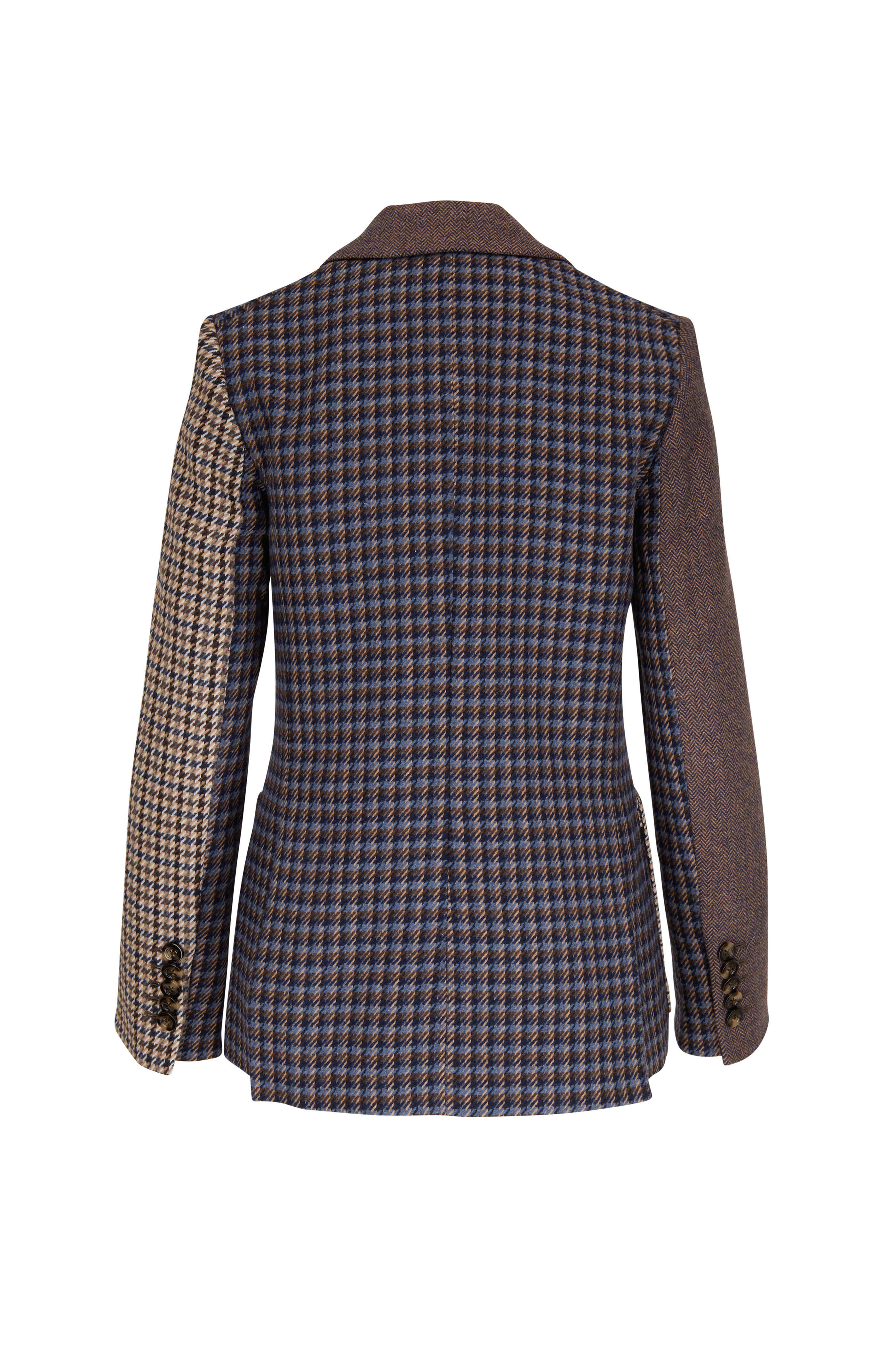 Veronica Beard - Faustine Multicolor Houndstooth Dickey Jacket