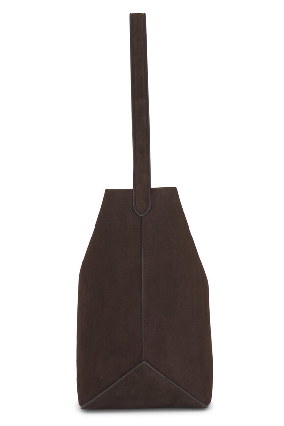 The Row Medium N/S Park Edge Mocha Suede Tote - view 3