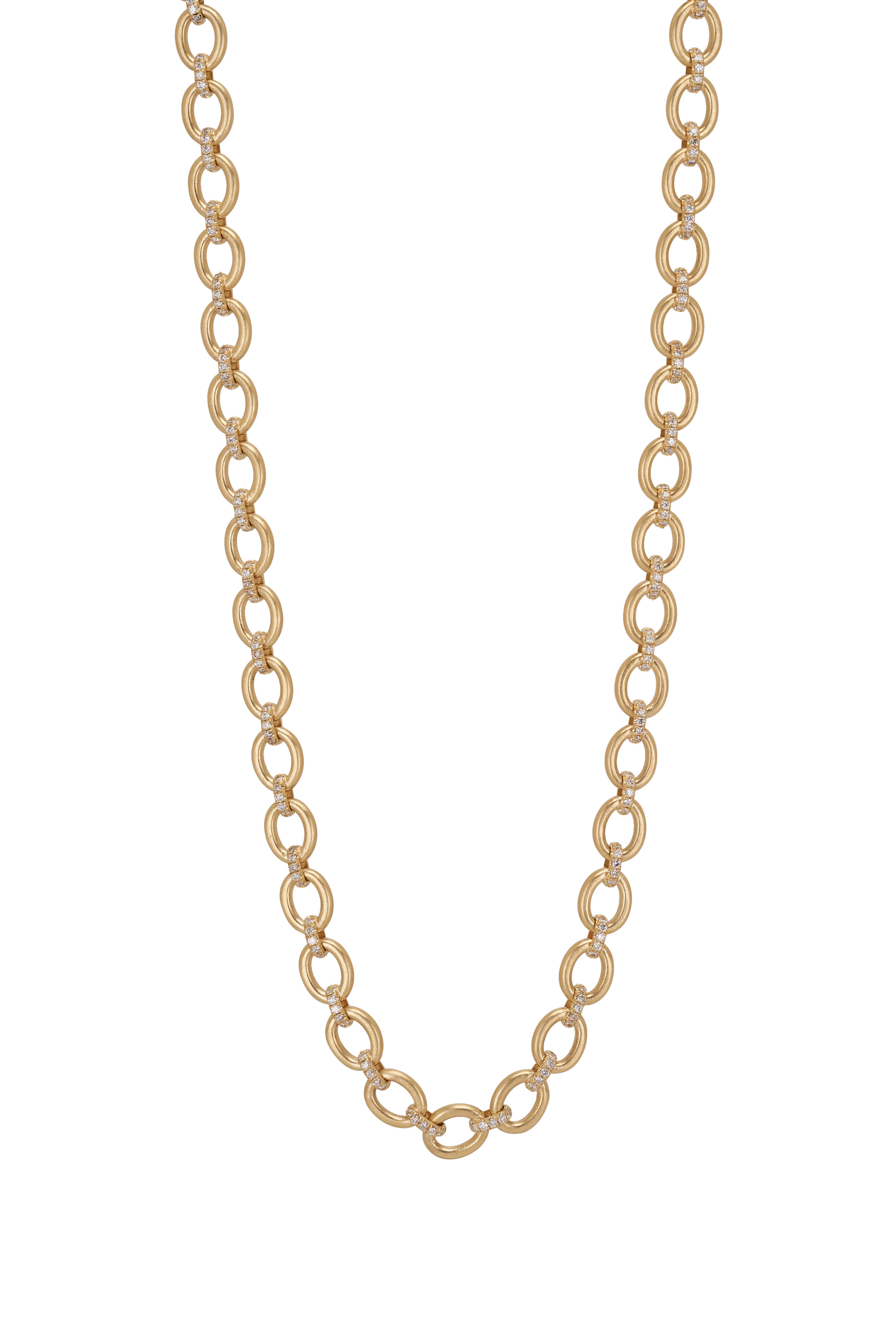 Irene Neuwirth - Oval Multi Pavé Diamond Link Necklace