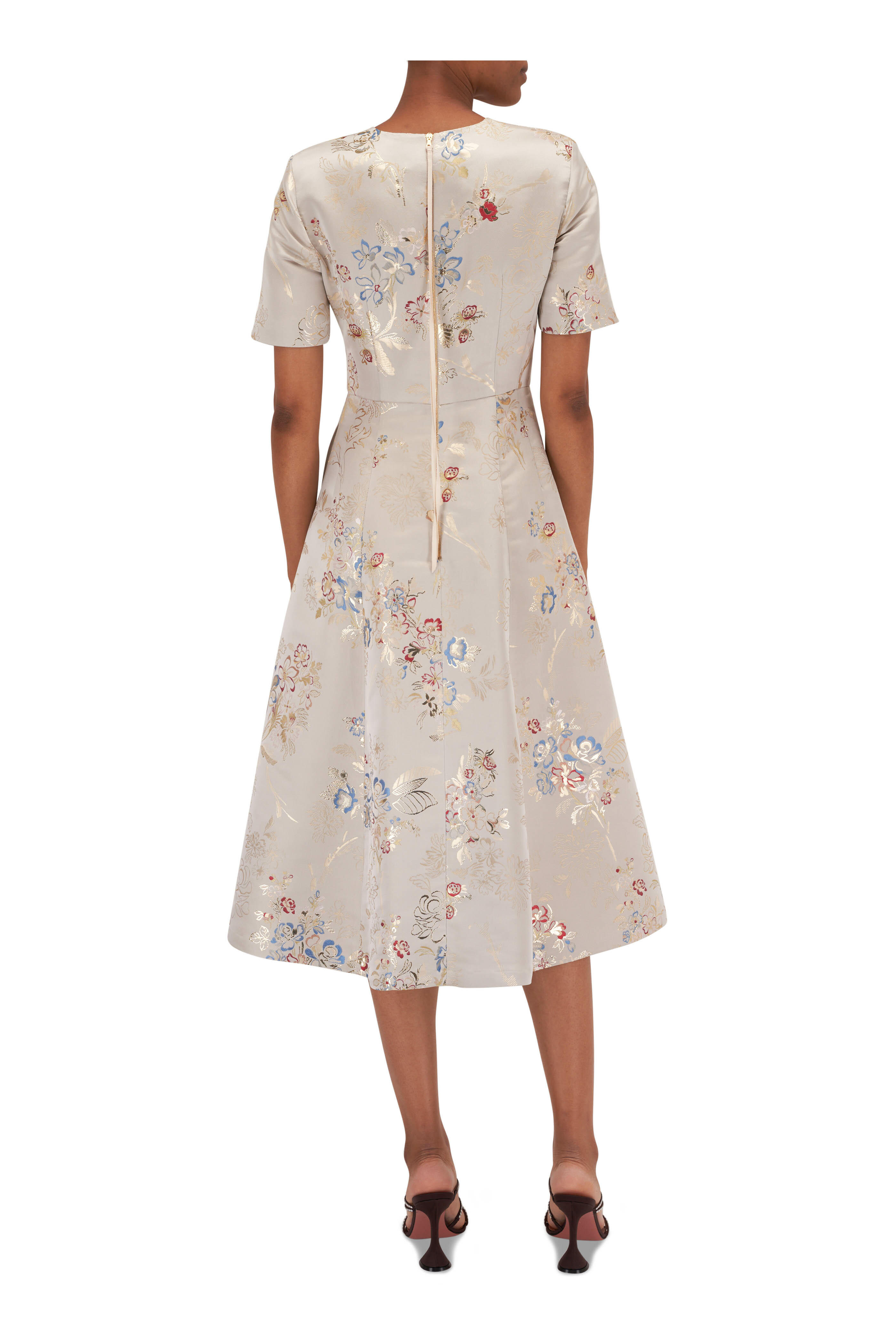 Adam Lippes - Eloise Floral Multi Jacquard Midi Dress