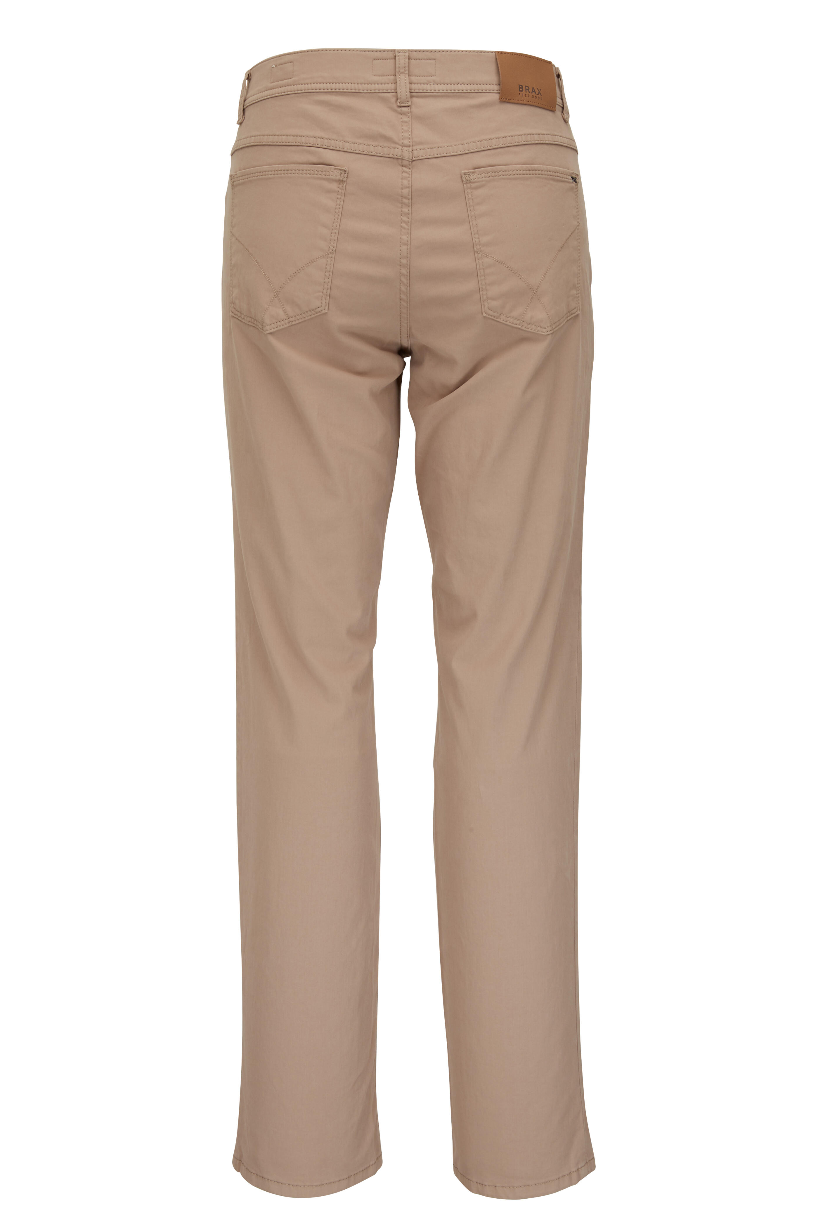 Brax - Beige Sateen Five Pocket Pant