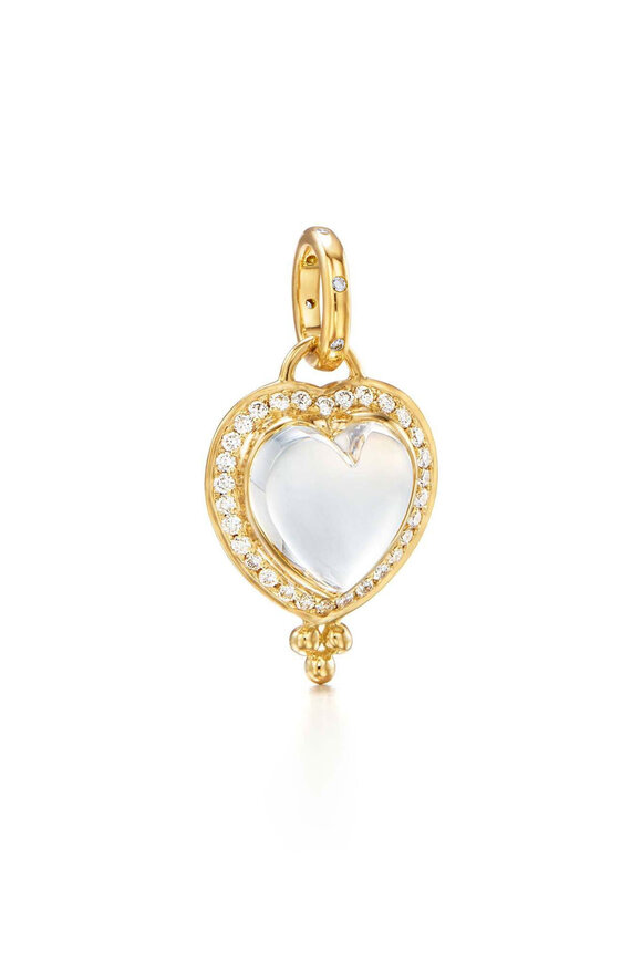 Temple St. Clair 18k Gold Small Pavé Heart Pendant - view 1