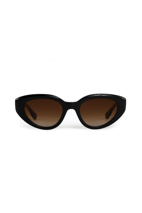 Krewe Irene Sunglasses in Black & Crystal - view 1