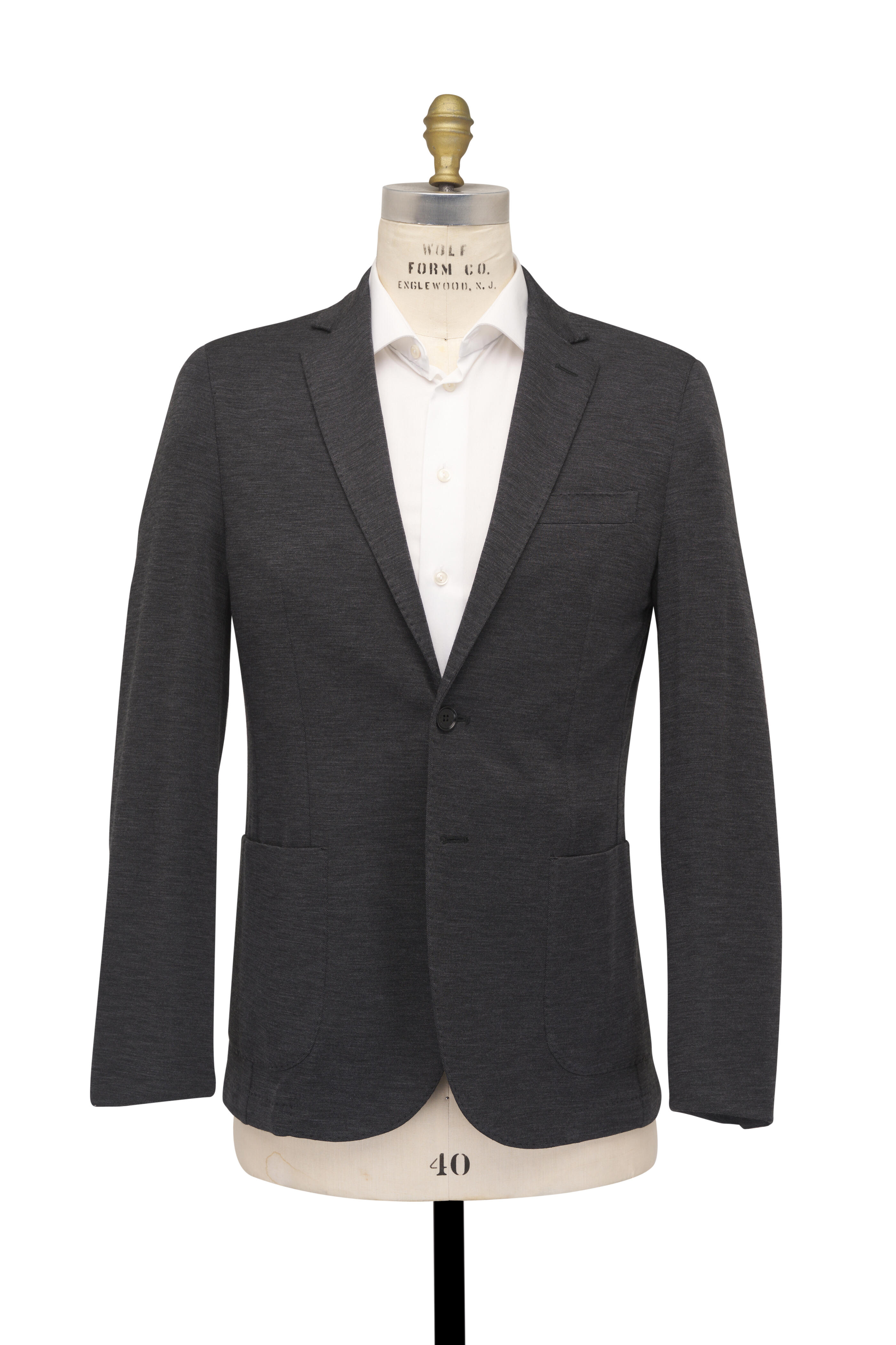 Maurizio Baldassari - Charcoal Gray Wool Jersey Sportcoat