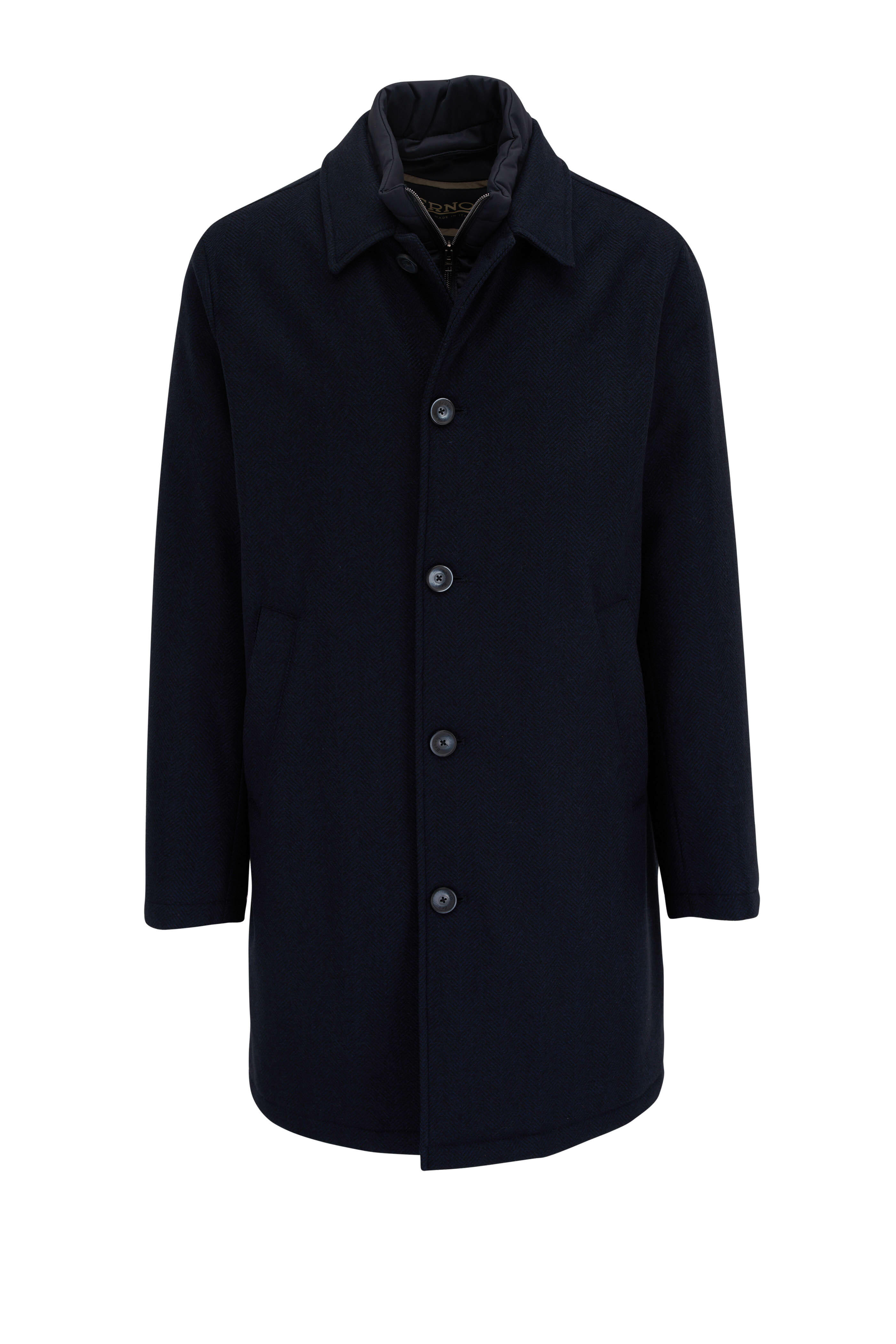 Herno - Navy Wool Dickey Coat | Mitchell Stores