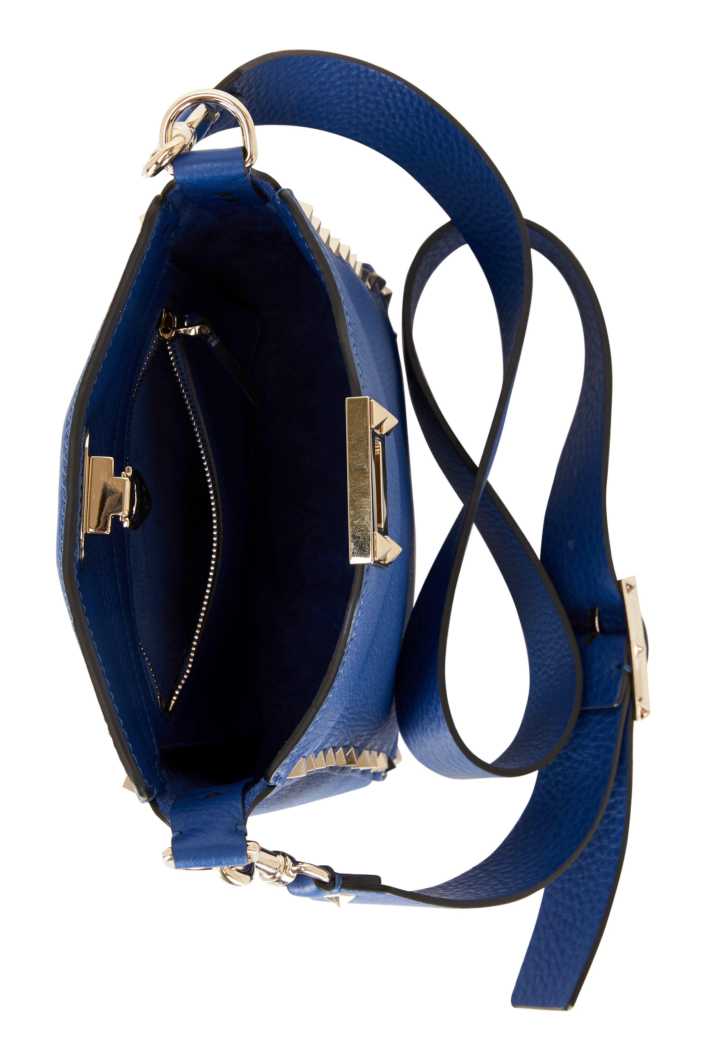 Valentino Garavani Rockstud Mini Vitello Black Leather Tote Shoulder Handbag