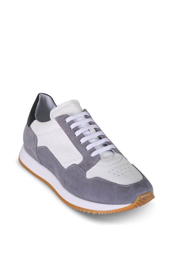 G Brown Presto 858 White & Gray Low Top Sneaker