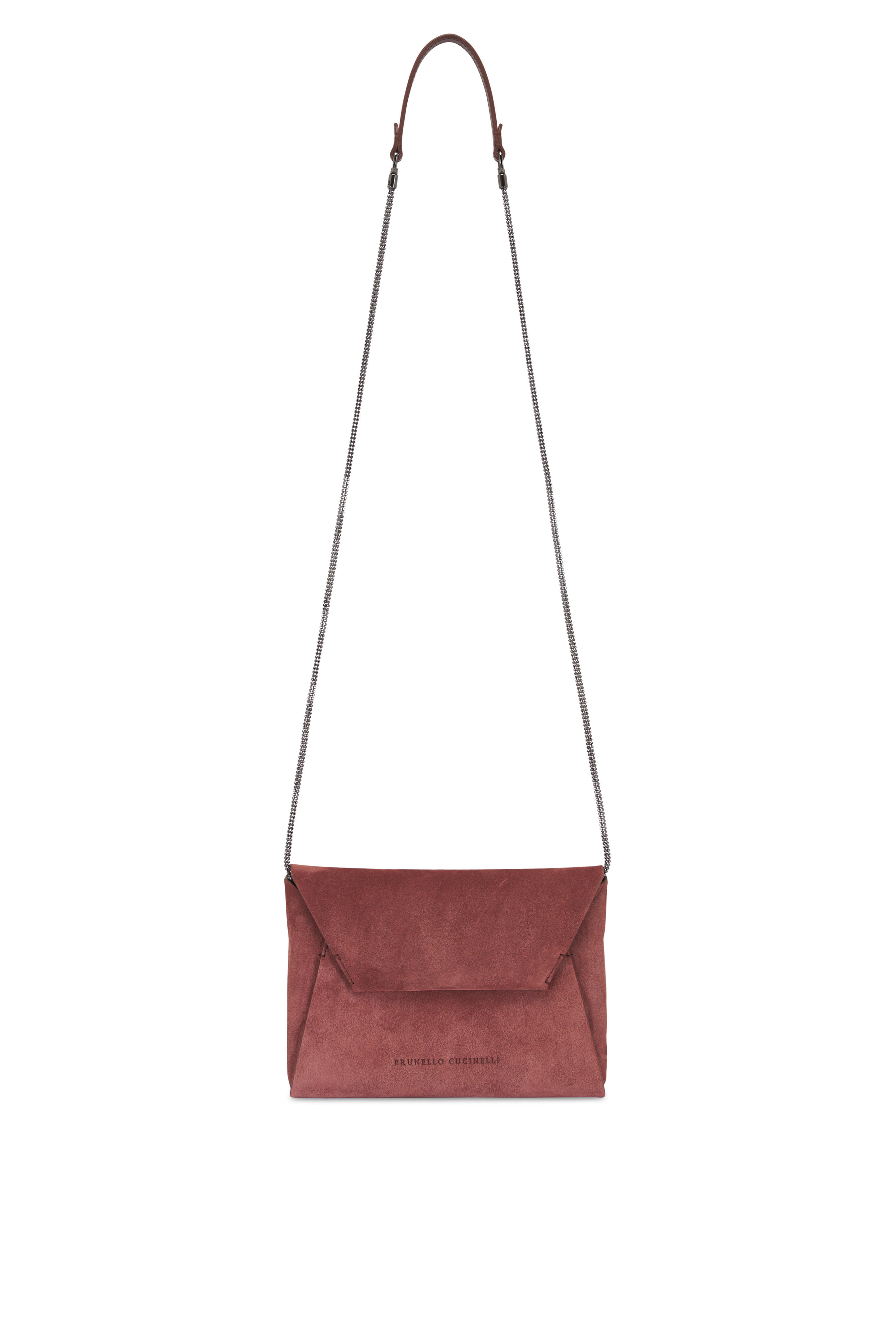 Brunello Cucinelli - Duo Pochette Brick Suede Clutch