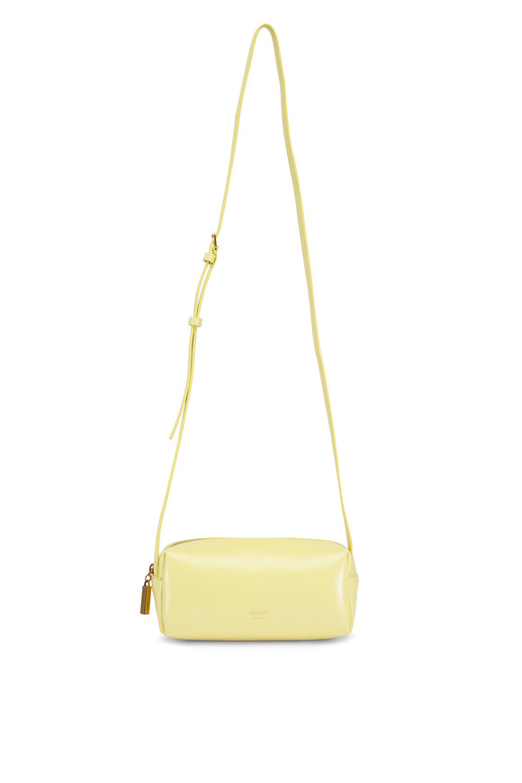 Khaite Mini Kye Pale Yellow Crackle Patent Crossbody