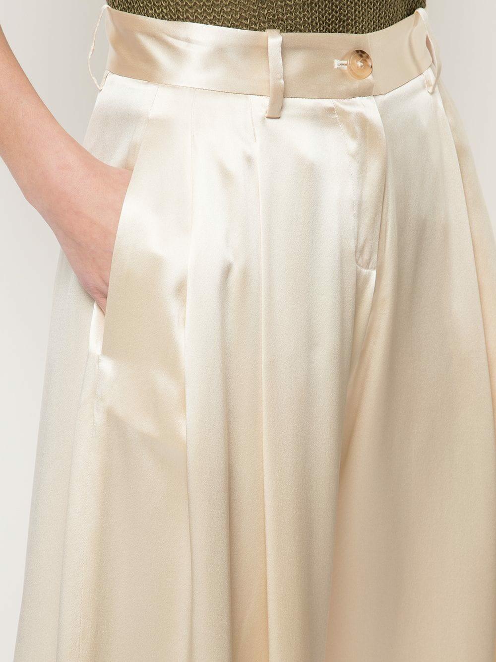 Nili Lotan - Brixton Dune Satin Wide Leg pant