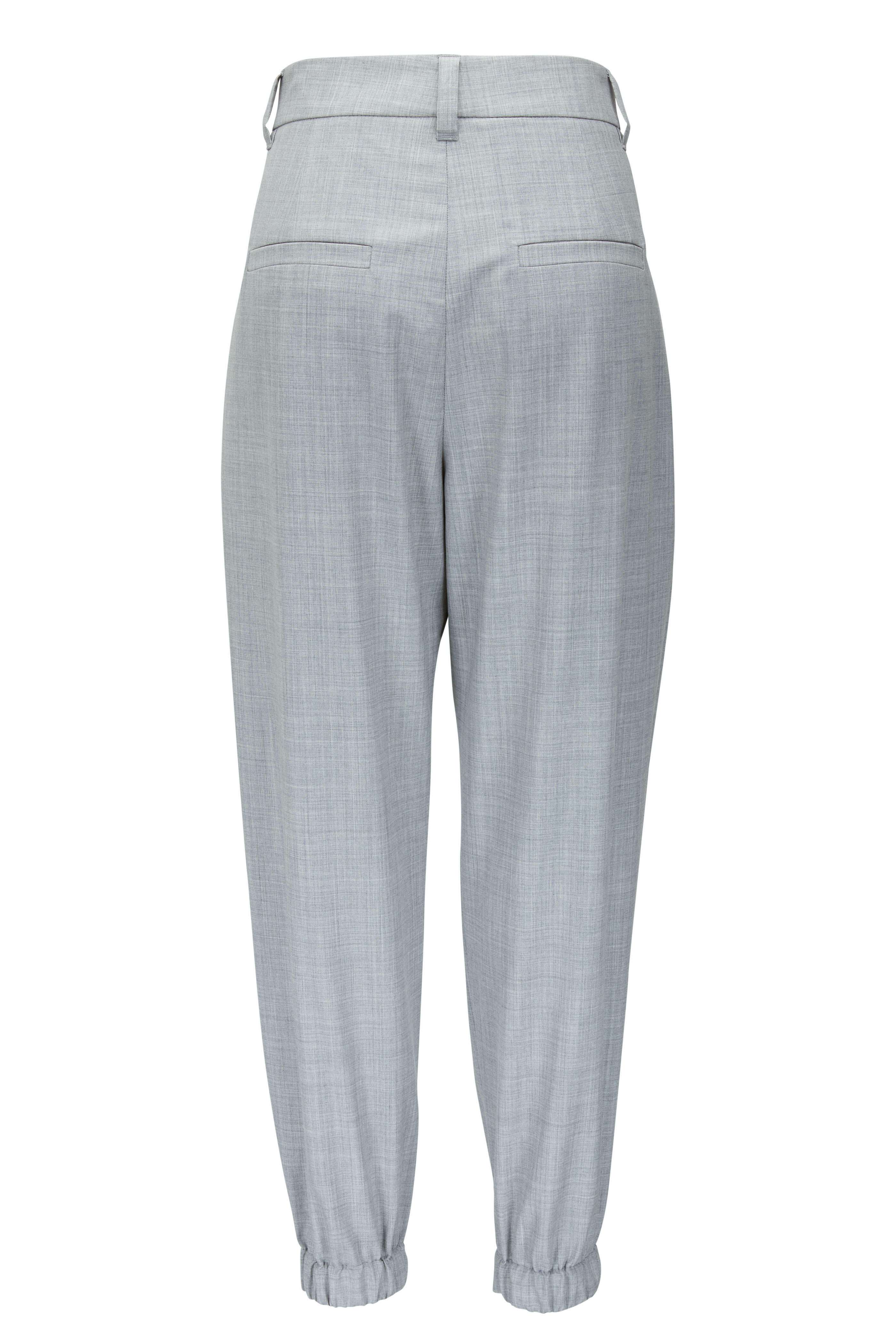 Brunello Cucinelli Pearl Wool Jogging Trousers