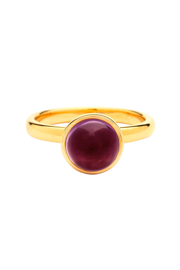 Syna - 18K Yellow Gold Rhodolite Garnet Stackable Ring