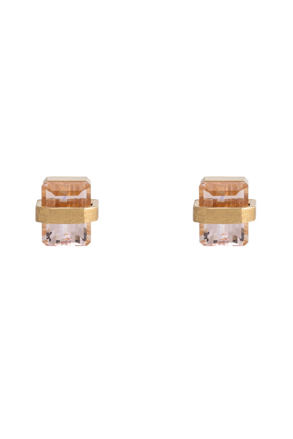 Carolina Neves Pink Tourmaline Stud Earrings
