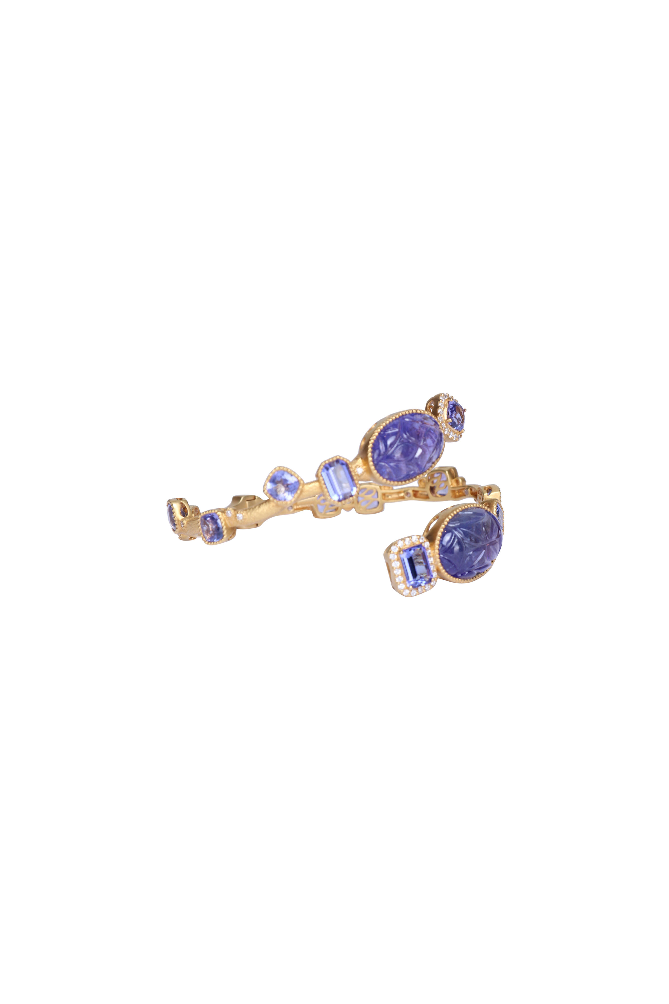 Coomi - Antique Tanzanite Engraved Cuff Bracelet