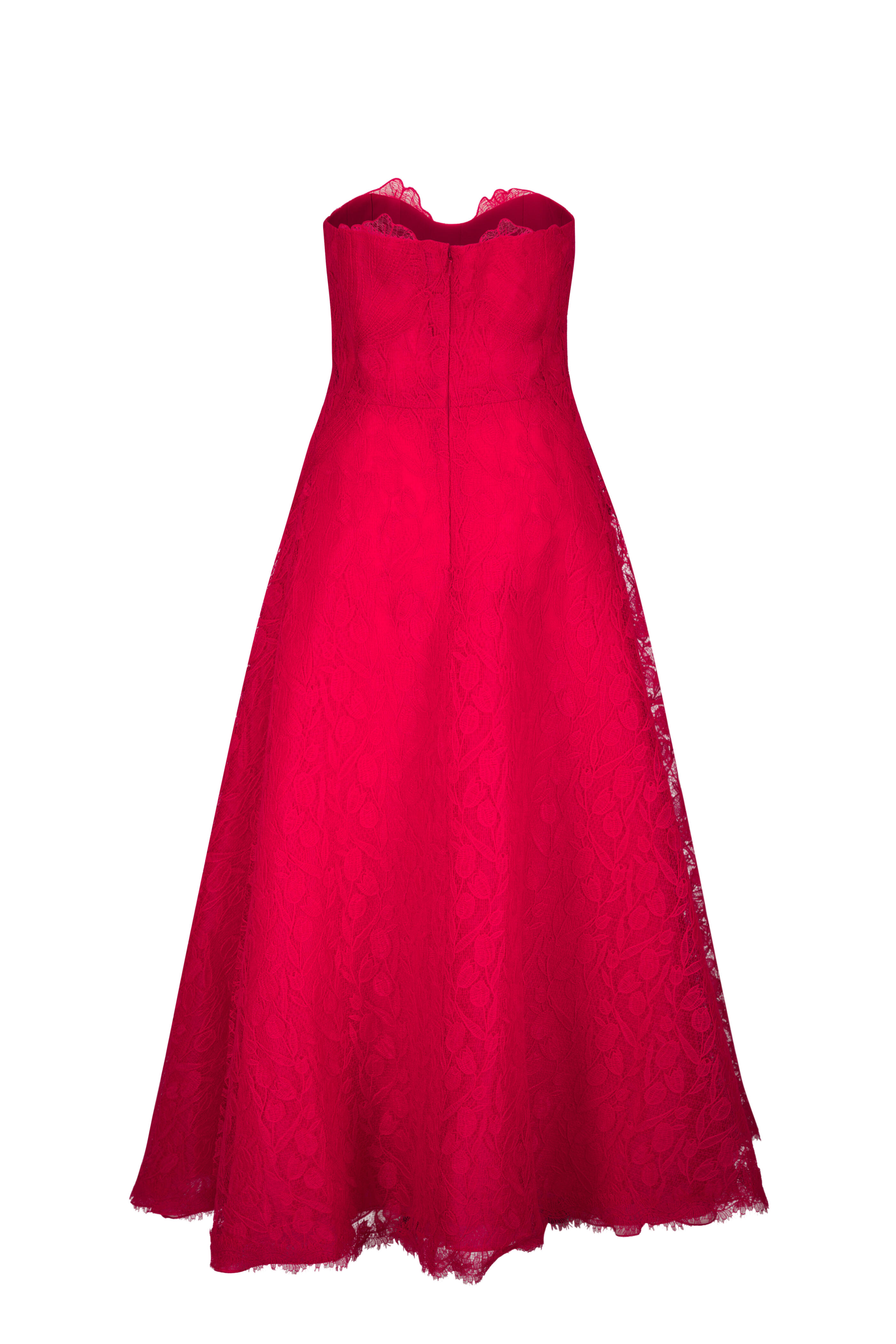Lela Rose - Poppy Tulip Lace Strapless Dress