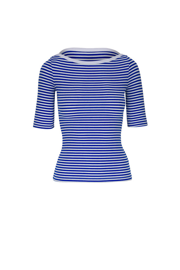 AG Connie Blue & White Stripe T-Shirt 