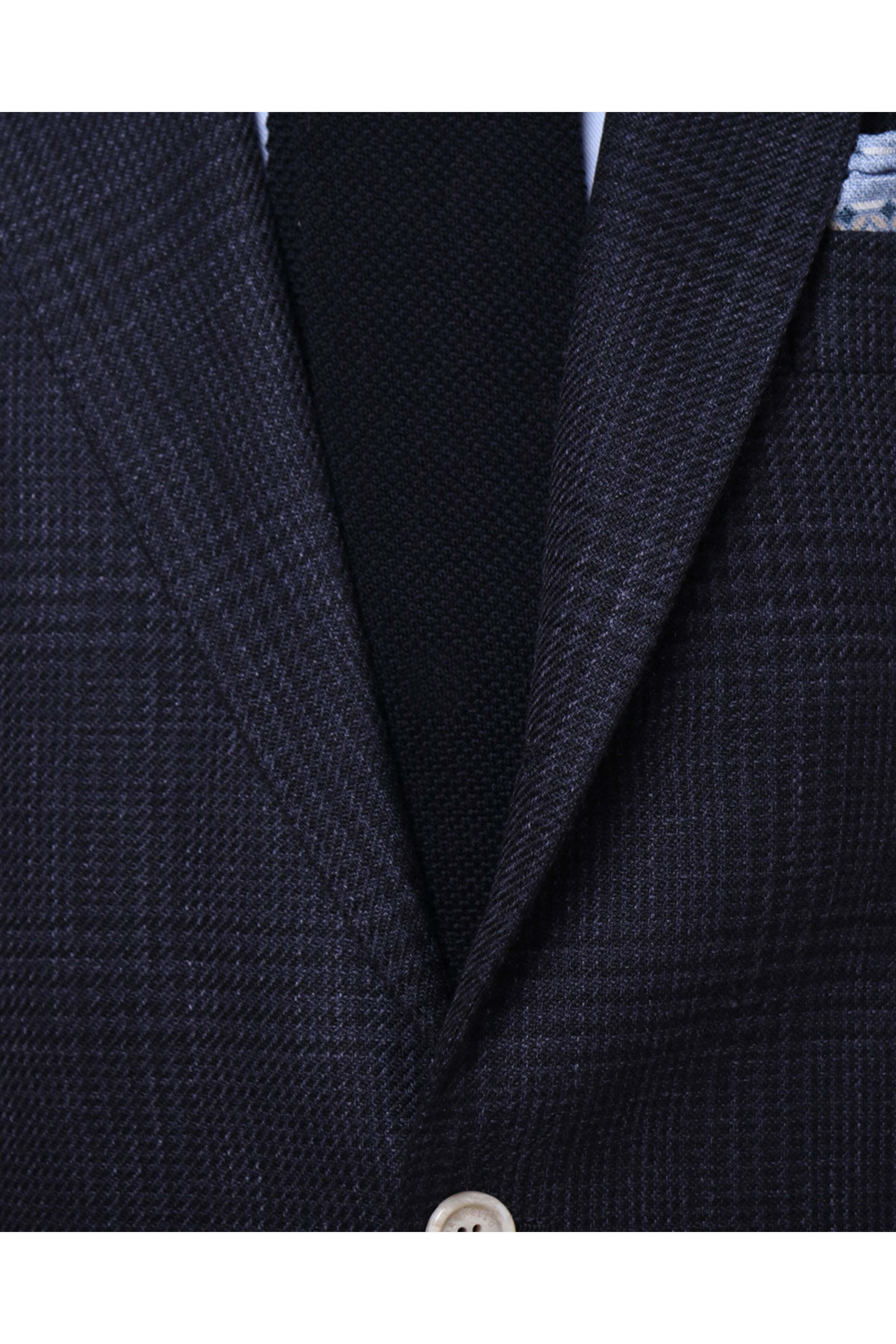 Brunello Cucinelli - Navy Plaid Wool Blend Suit