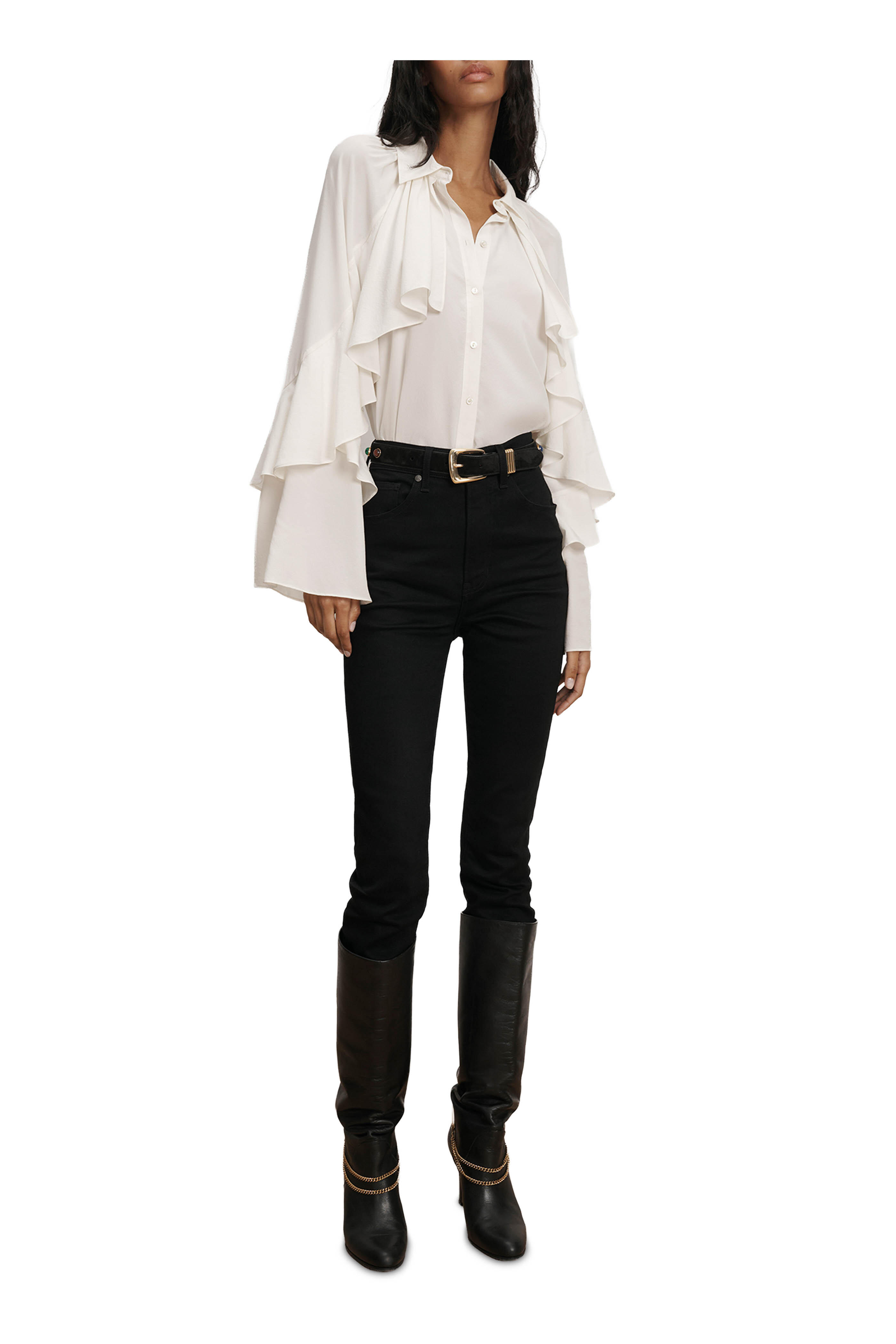 Veronica Beard - Demaris Dove White Button Down Blouse