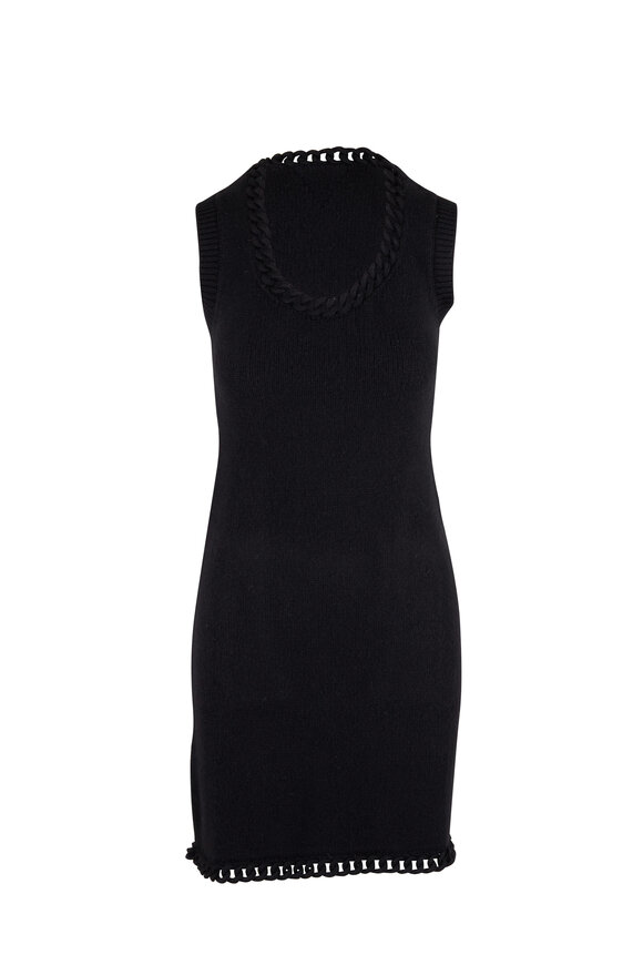 Bottega Veneta - Black Wool Sleeveless Dress