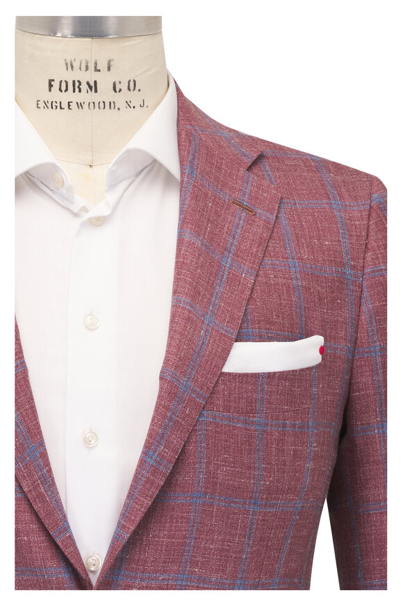 Kiton Raspberry Cashmere, Silk, & Linen Sportcoat - view 1