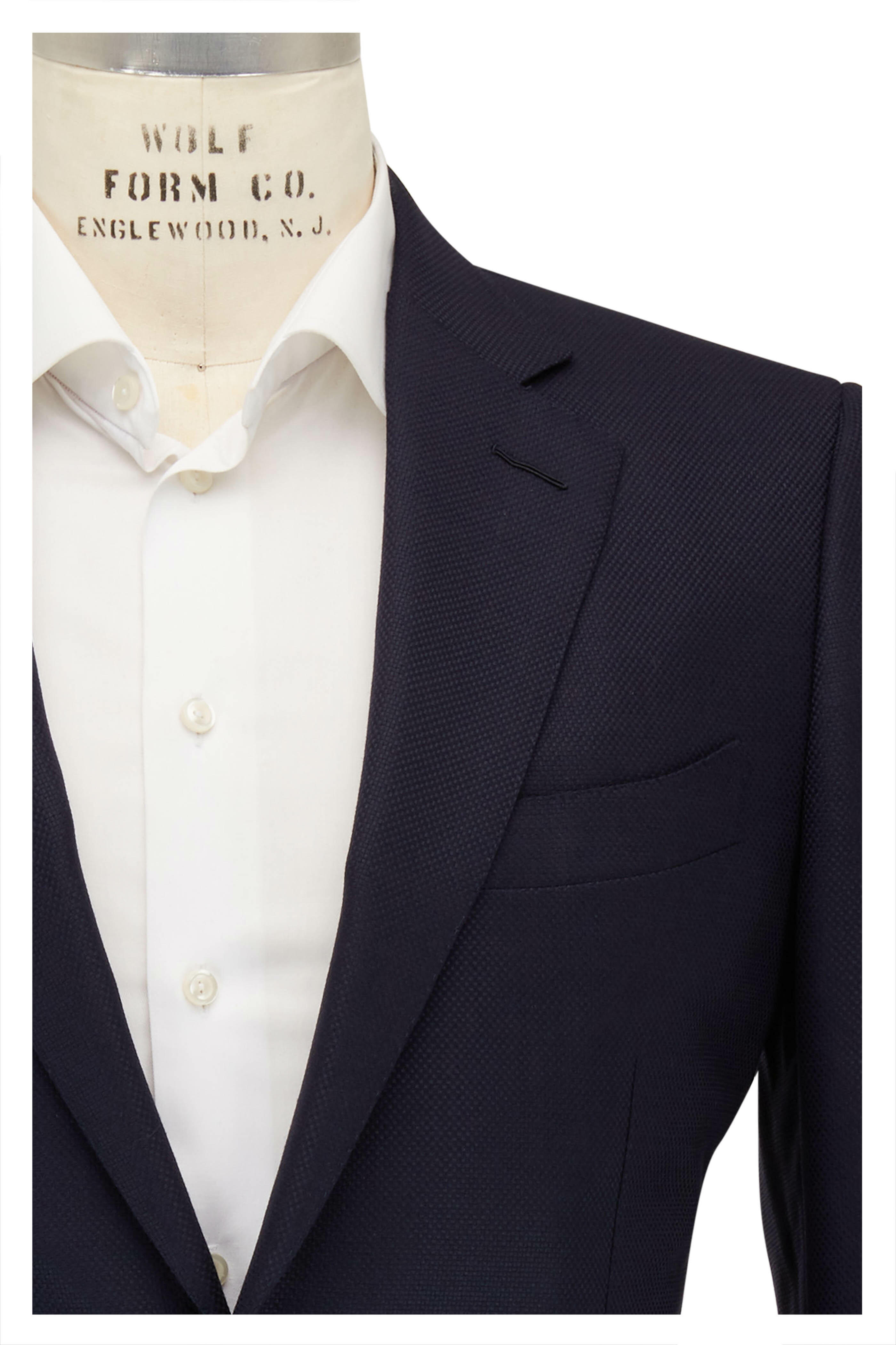 Tom Ford - Navy Hopsack Wool & Mohair Sportcoat