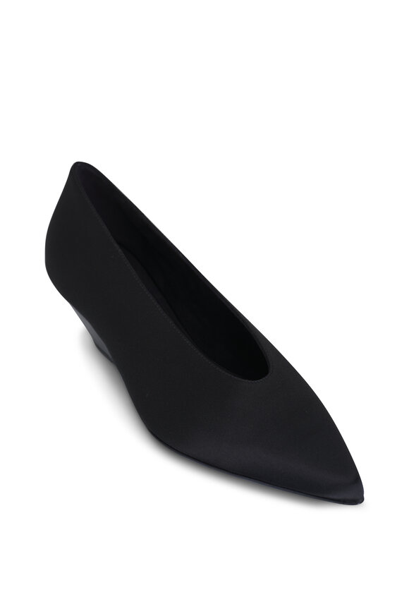 Manolo Blahnik - Verna Black Suede Crystal Buckle Mary Jane