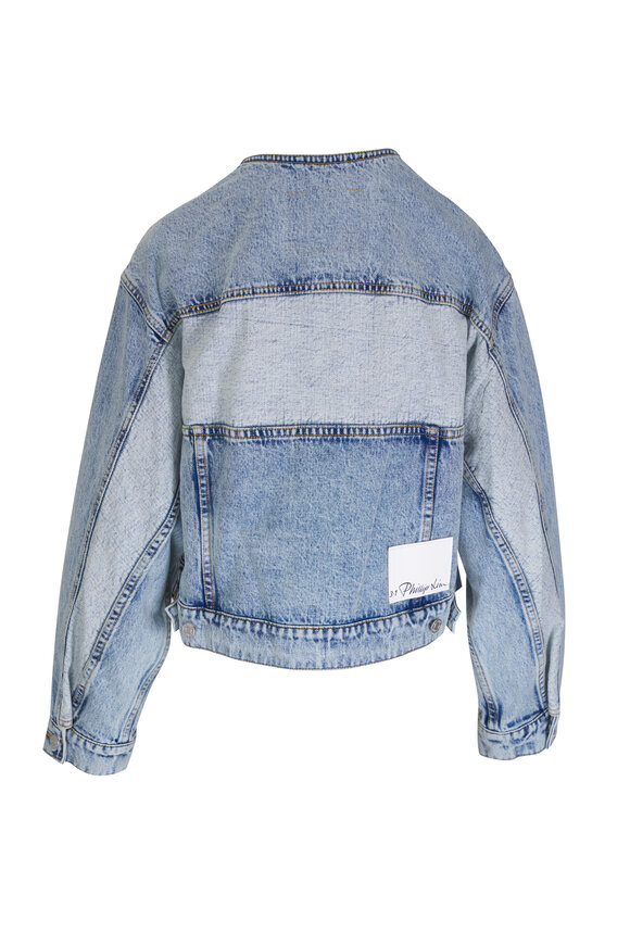 3.1 Phillip Lim - Collarless Cropped Denim Jacket