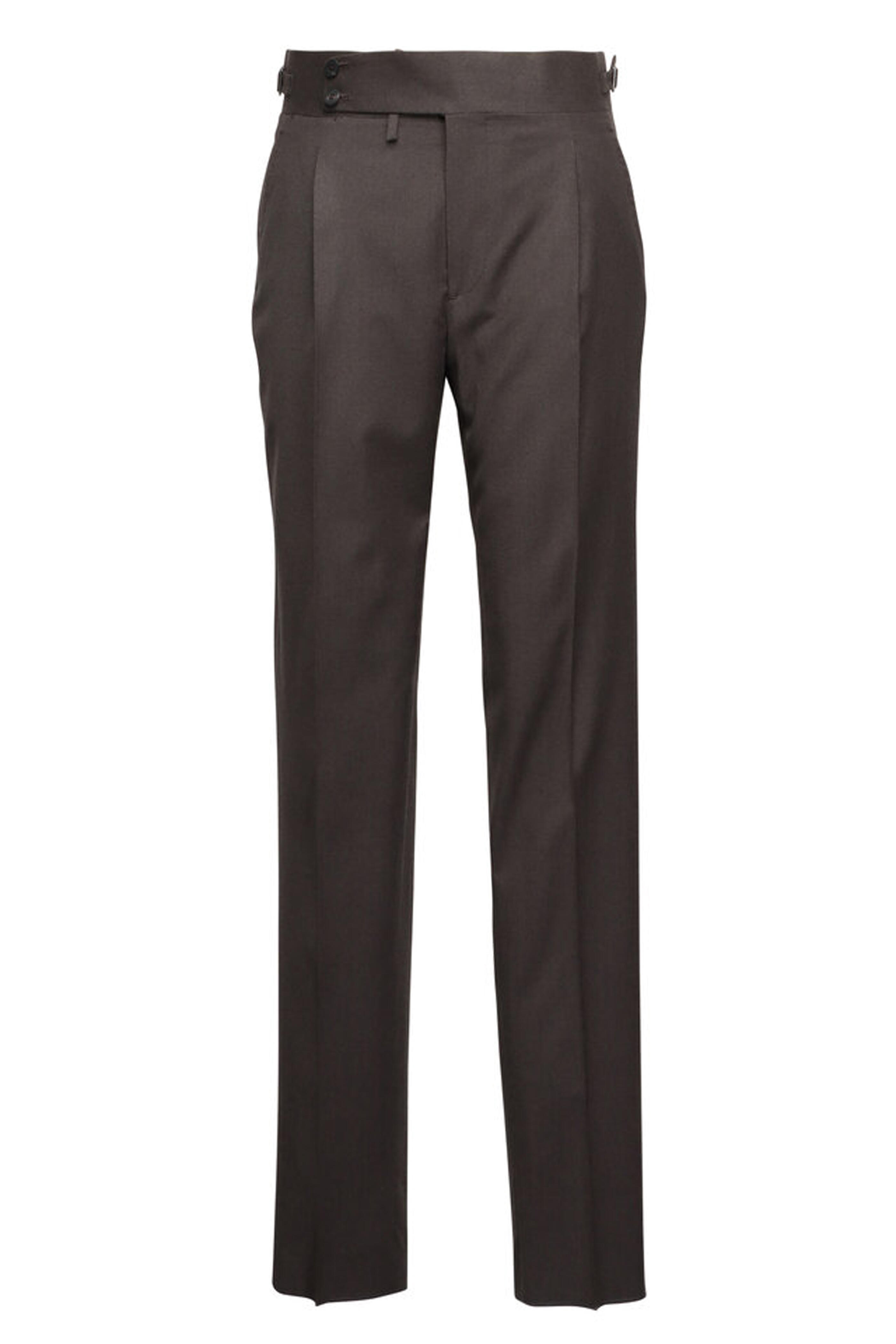 Isaia - Dark Brown Wool Dress Pant