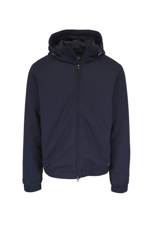 WAHTS Navy Soft Wool Hooded Commuter Jacket - view 1