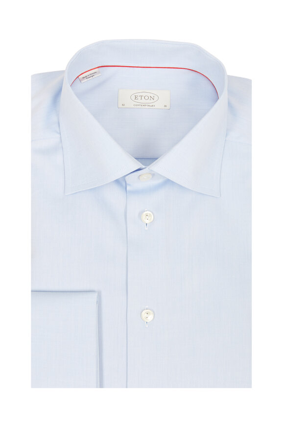 Eton - Blue French Cuff Contemporary Fit Dress Shirt