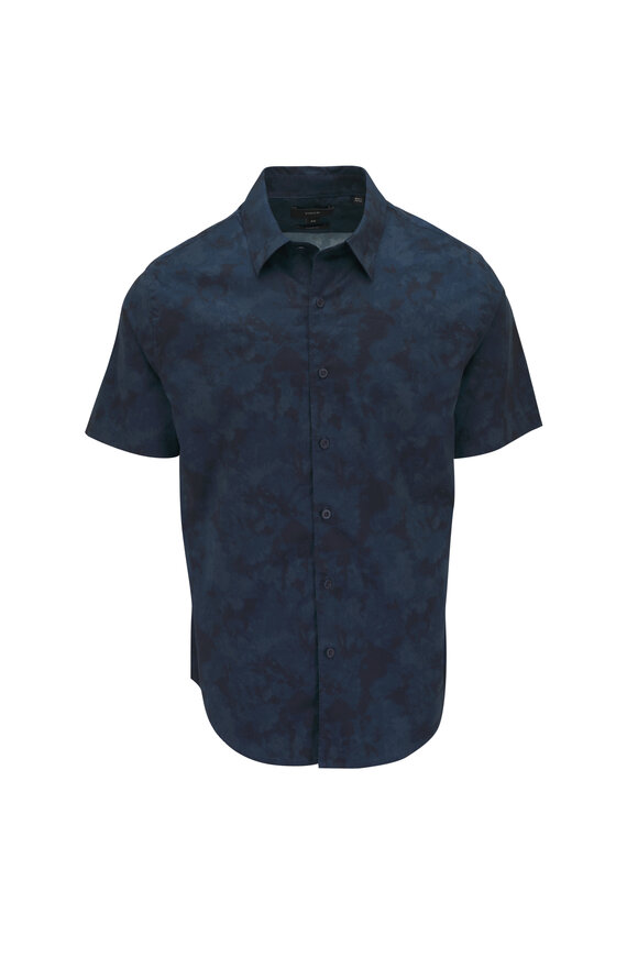 Vince Rapids Combo Dyed Camouflage Button Up Shirt