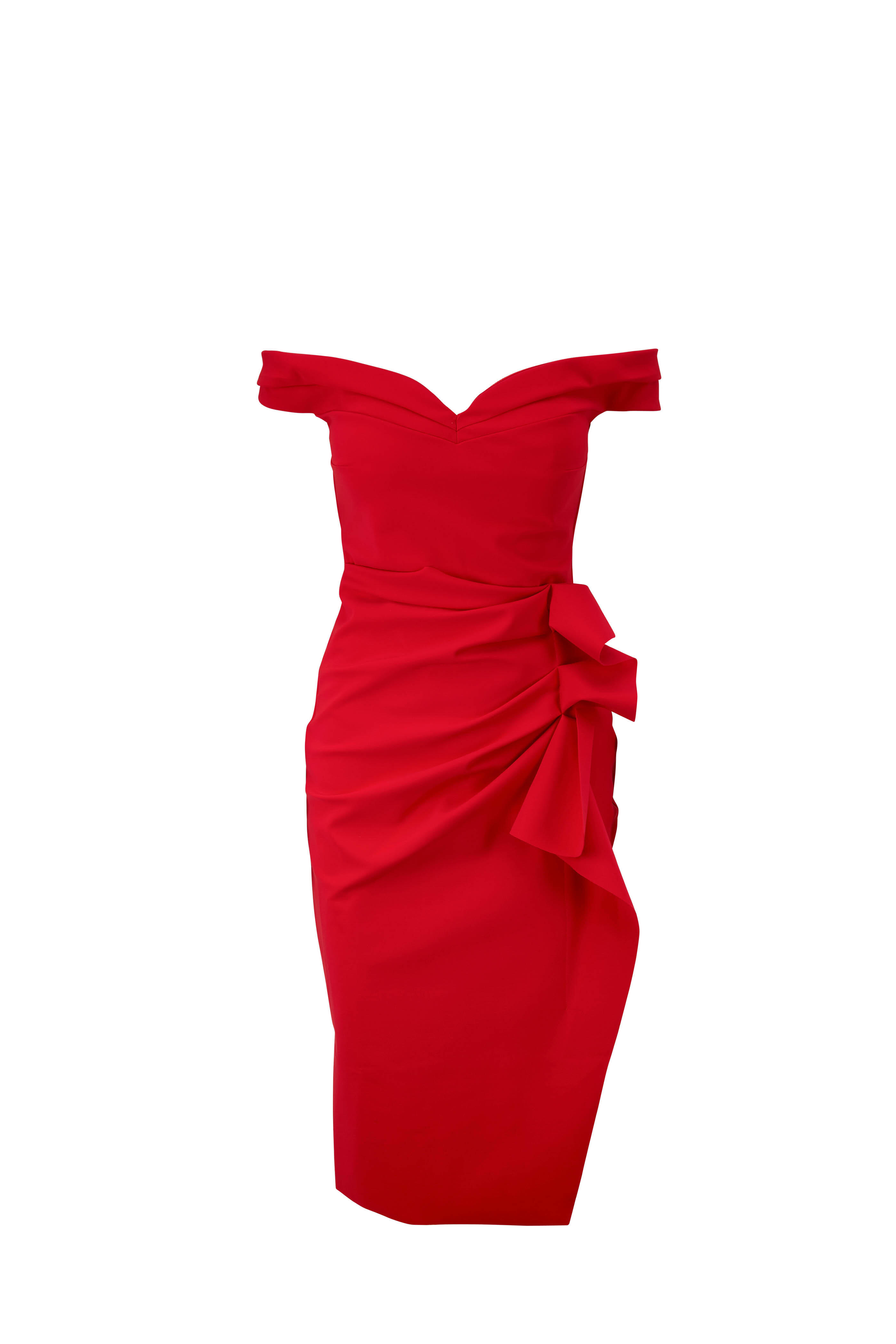 Chiara Boni La Petite Robe - Radoslava Red Off-The-Shoulder Dress