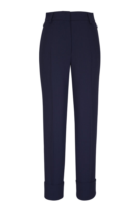 Michael Kors Collection - Samantha Black Double Crepe Slim Pant