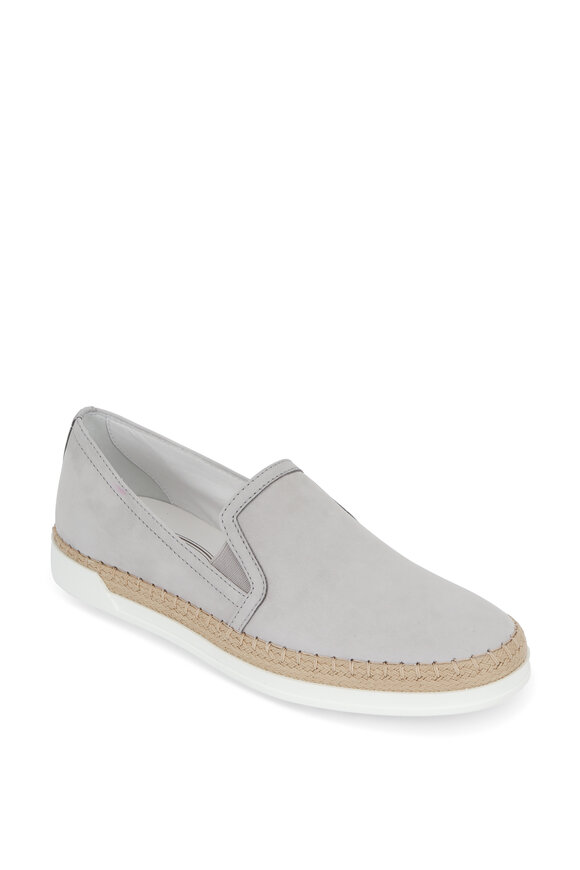 Tod's - Gomma Light Gray Suede Espadrille Sneaker