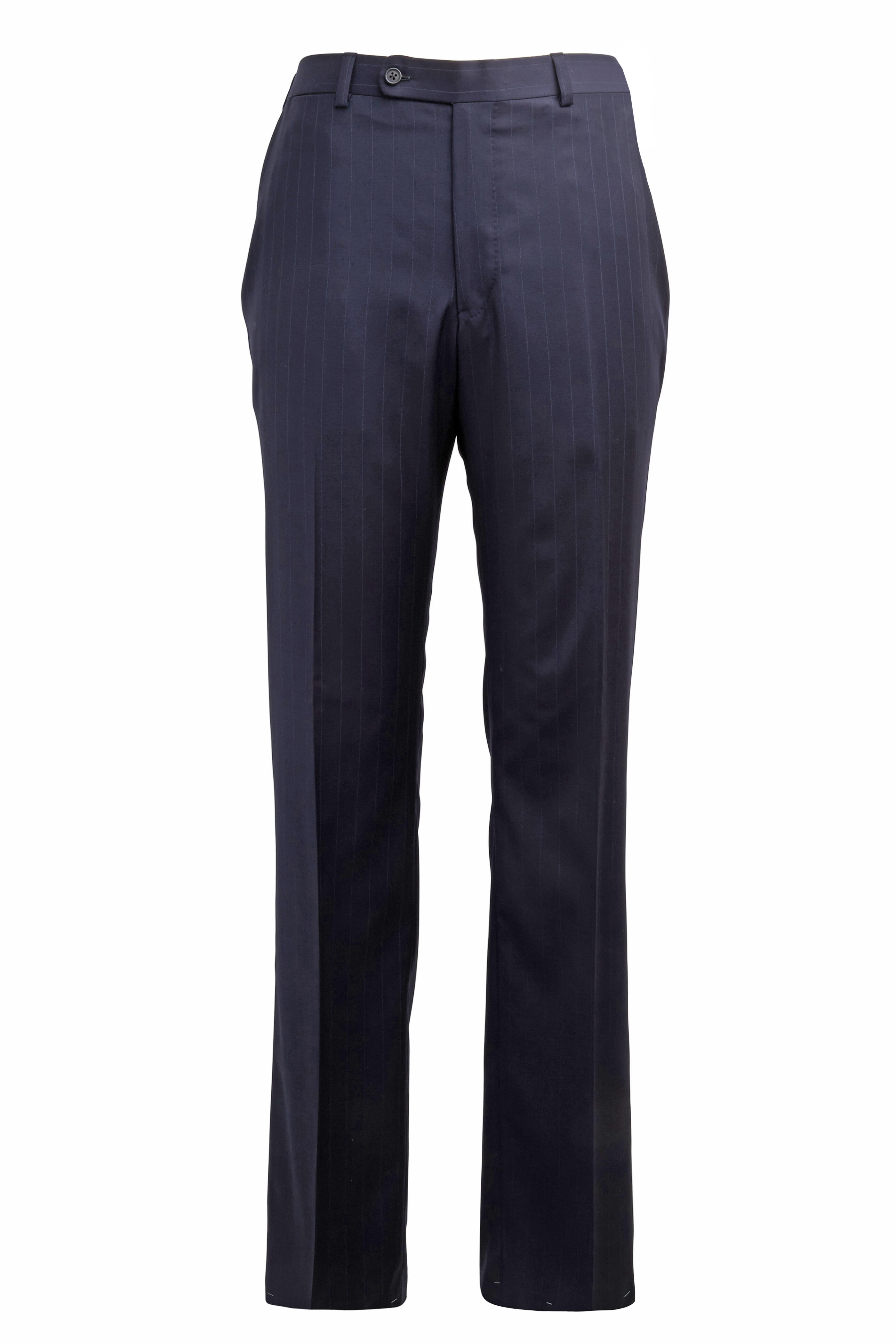 Oxxford Clothes - Capital Navy Blue Striped Wool Suit