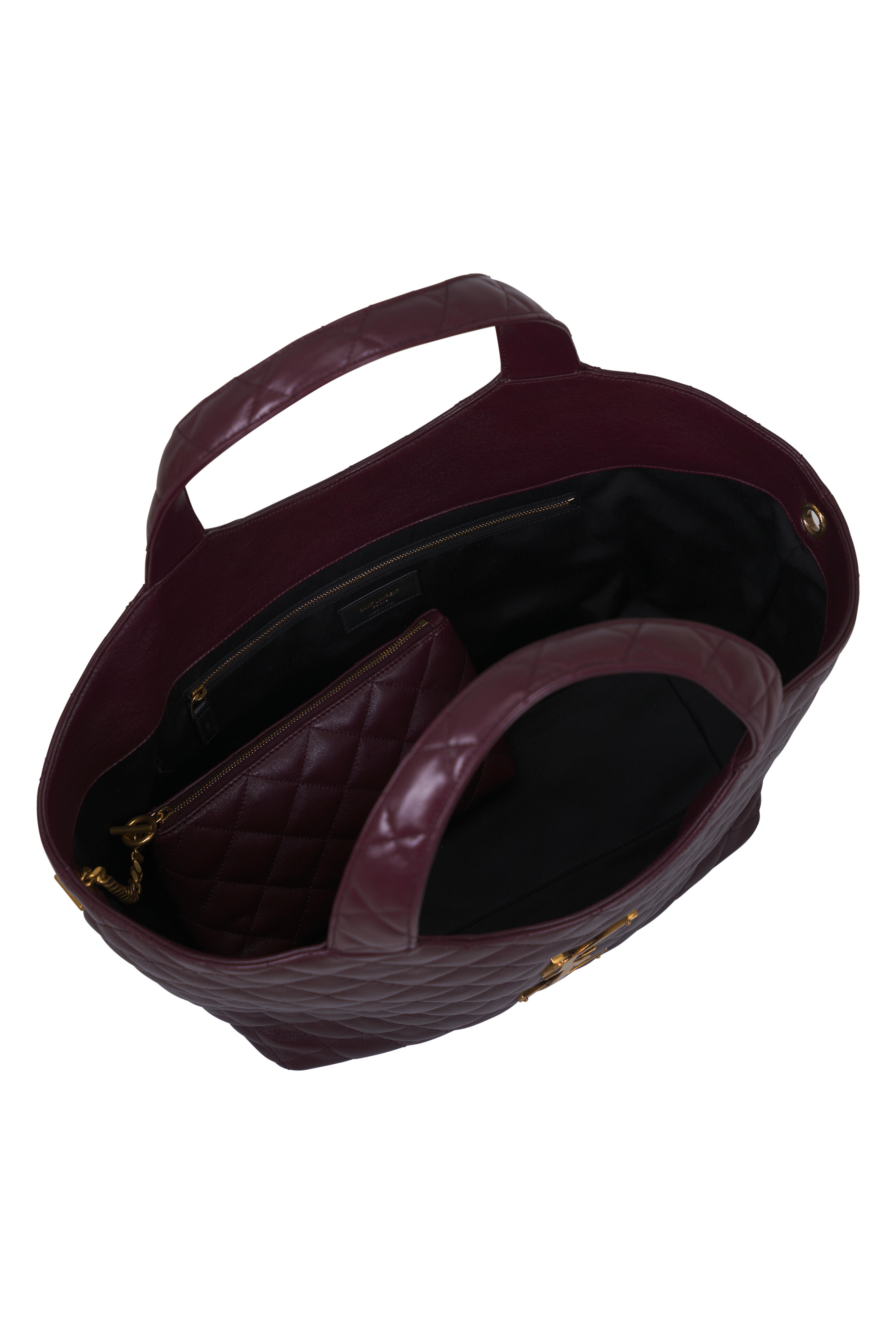 Saint Laurent - Medium Icare Rouge Quilted Leather Shopping Tote