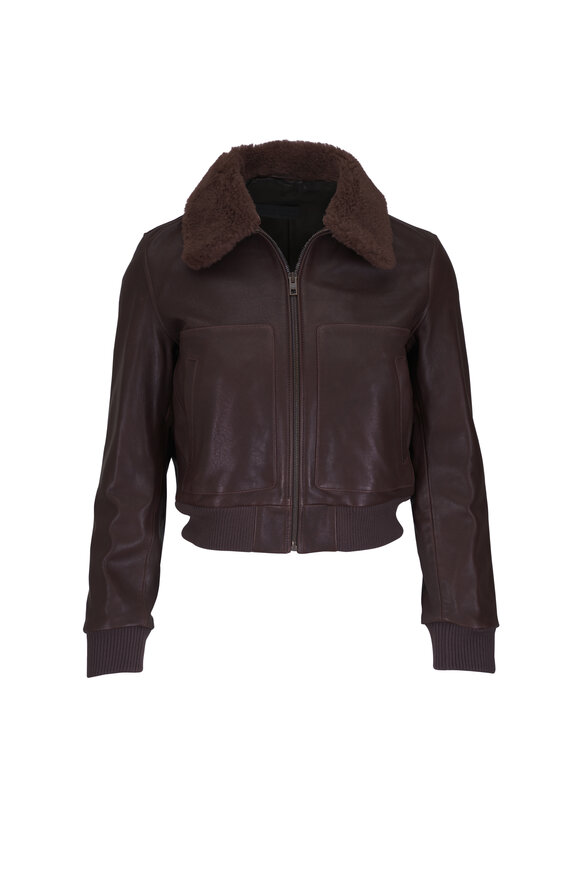 Brunello cucinelli ジャケット　44 Brunello Cucinelli - Tan Suede Shearling Hooded Bomber