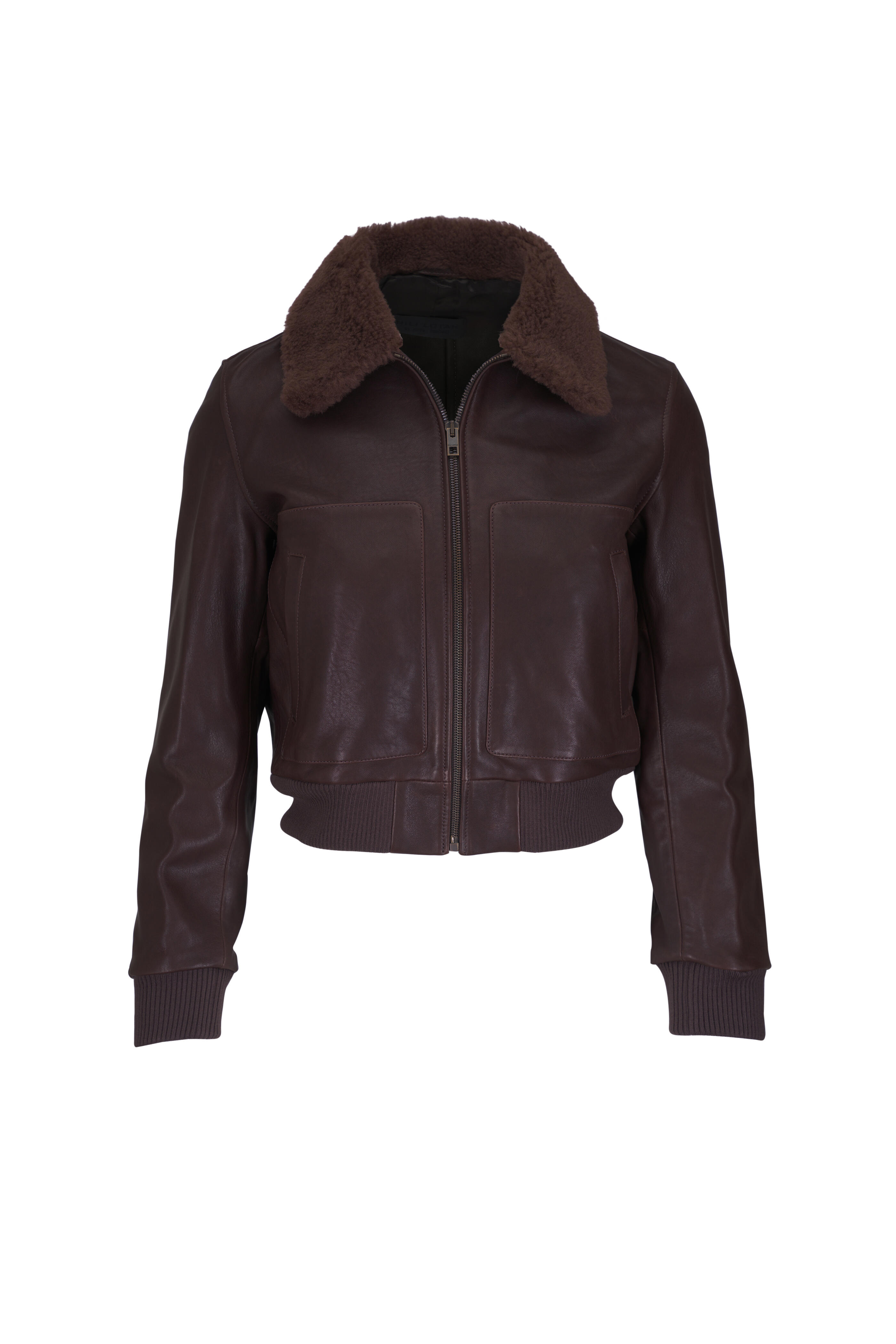 Nili Lotan - Tom Dark Brown Leather Jacket