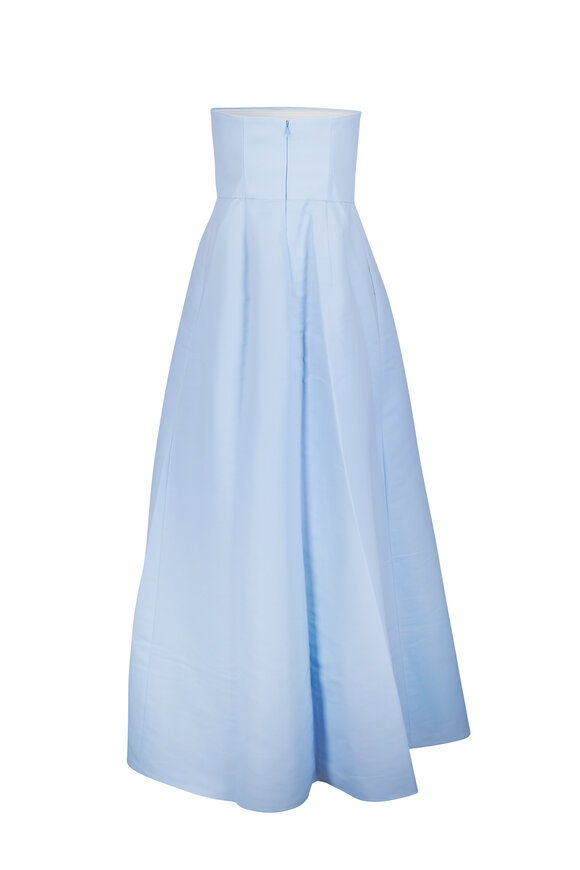 Sachin Babi Larisa Sky Blue Cascade Strapless Gown - view 4