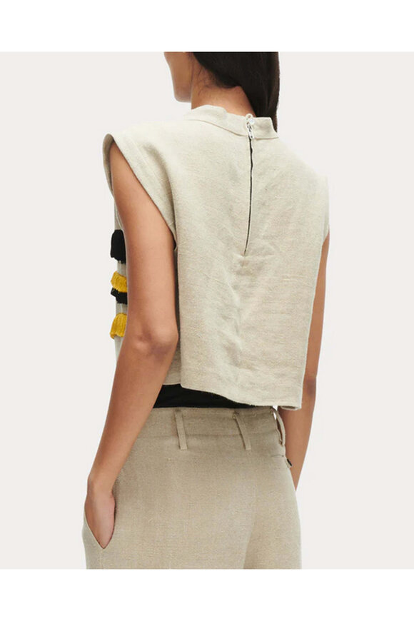 Rachel Comey Natural Fringe Bacchus Top - view 3