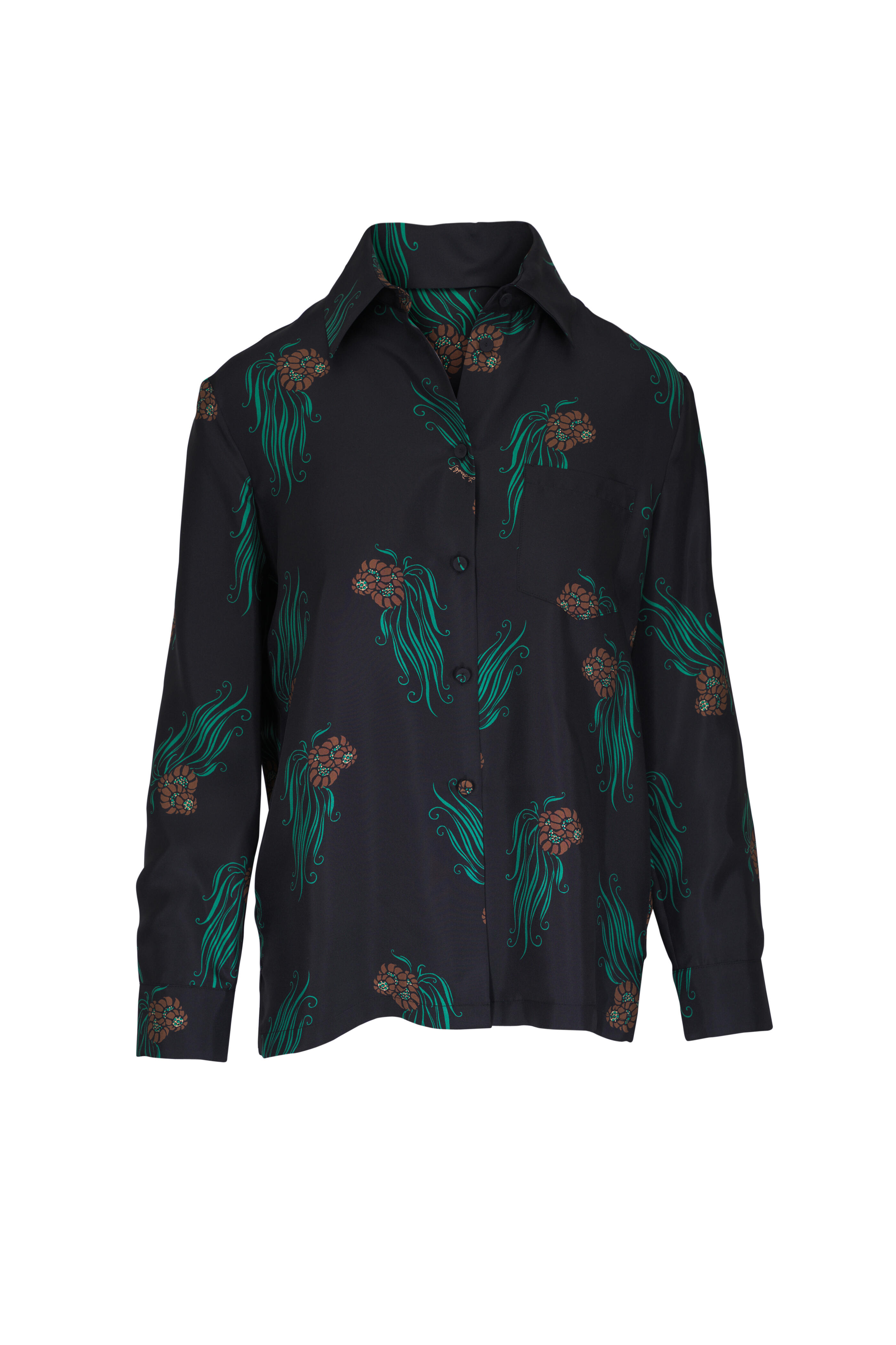 La DoubleJ - Lumiera Black Silk Twill Boy Shirt