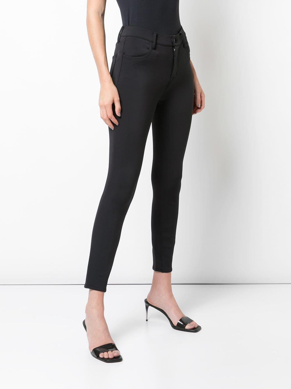 J Brand - Alana Black Scuba High-Rise Skinny Pant