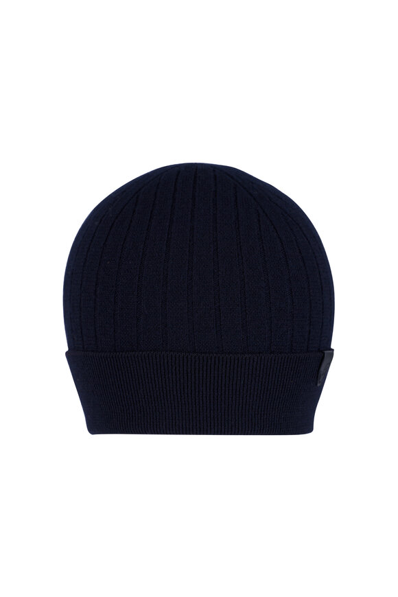 Brioni Midnight Blue Wool & Cashmere Beanie