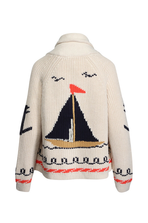 The Great The Sailboat Lodge Cream Cardigan - view 2